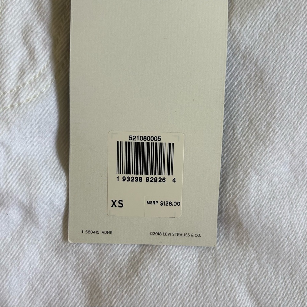 Levi's Premium Women's White Bib Overalls Jeans - Picture 4 of 14